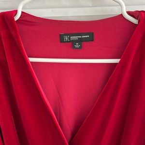 New red velvet wrap dress.  INC international concepts.